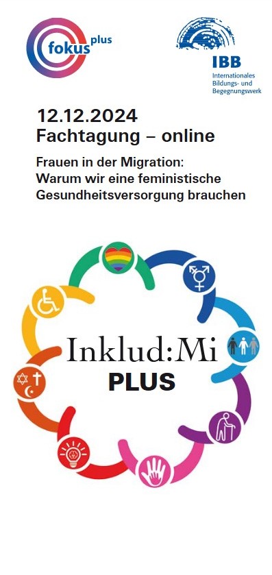 Titelbild des Veranstaltungs-Flyers für die Fachtagung online Inklud:Mi-plus. 